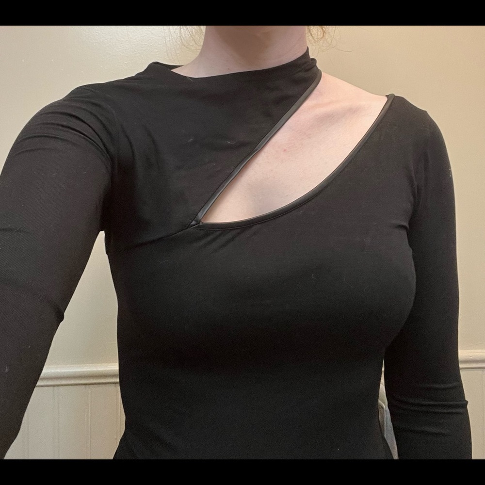 Marcella asymmetrical long sleeve blouse